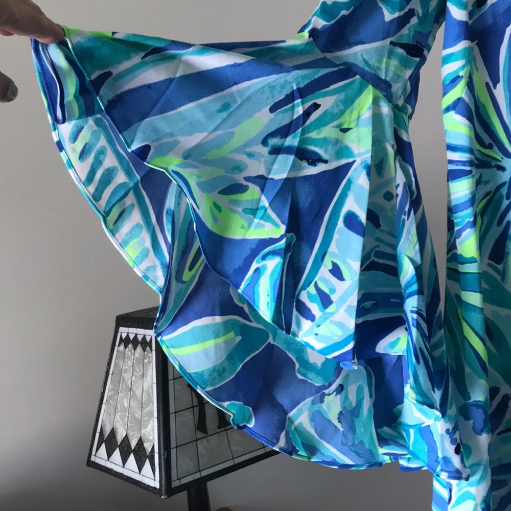 Lilly Pulitzer Silk Flutter Sleeve Dress - Picture 3 of 7
